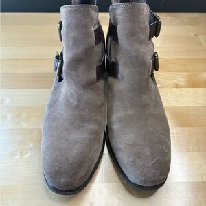 Isola Tan Ankle Boots with Buckle Details